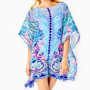 Lilly Pulitzer Alvaro Coverup L/XL Multi Hidden Treasure Engine 💙